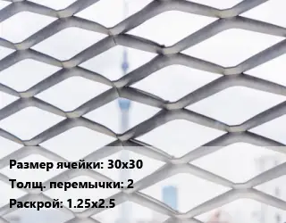 Сетка ЦПВС 30х30 2 Раскрой: 1.25х2.5